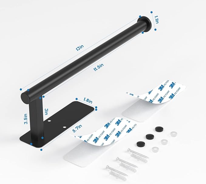 ASTOFLI Paper Towel Holder Under Cabinet No Drilling, Self Adhesive Paper Towel - Image 2