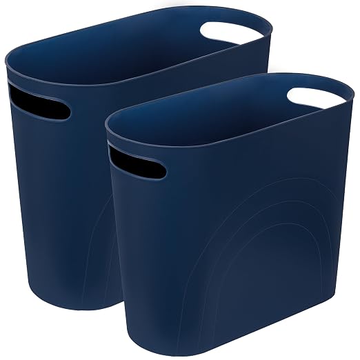 rejomiik Small Trash Can, 3.5 Gallon Slim Garbage Can Plastic Waste Basket by rejomiik
