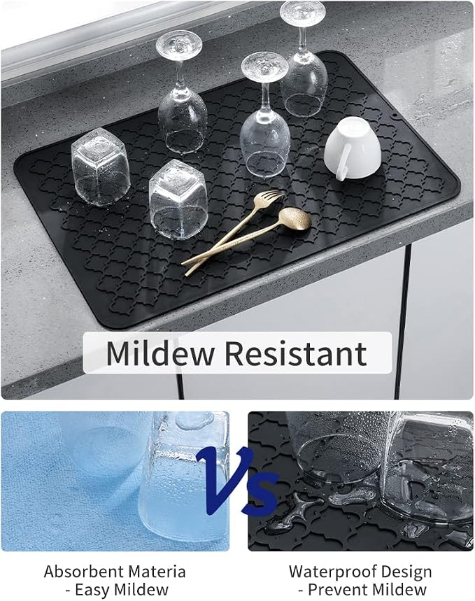 AMOAMI-Dish Drying Mats for Kitchen Counter-Silicone Dish Drying Mat-Kitchen - Image 3