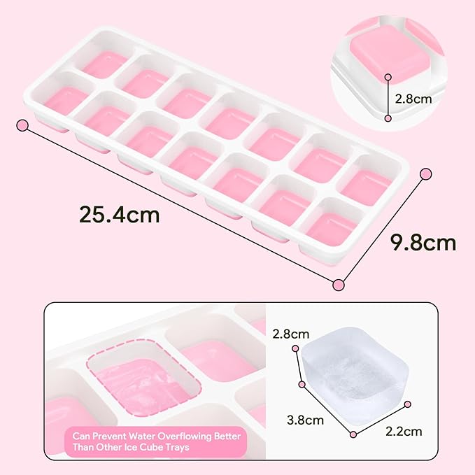 Ice Cube Trays 4 Pack, Airabc Silicone Ice Cube Trays - Image 5