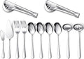 Patelai Serving Utensils Set Include Stainless Steel Large Spoons Slotted by Patelai