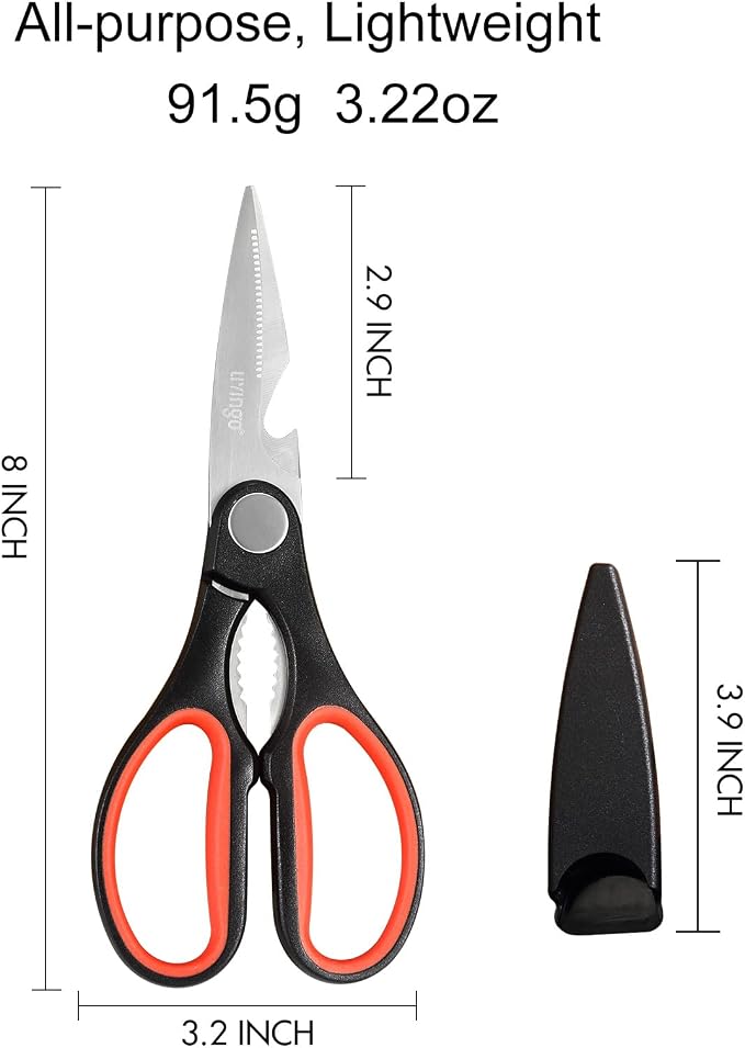 LIVINGO 8" Kitchen Scissors All Purpose - Image 2