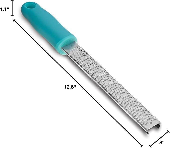 8-Inch Lemon Zester & Cheese Grater 18/8 Stainless Steel Citrus Zester - Image 8