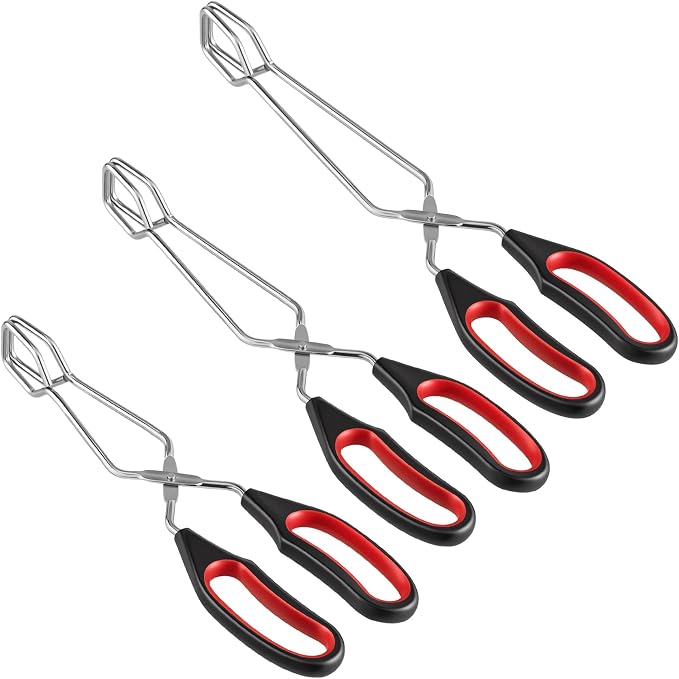 Stainless Steel Scissor Tongs 9.25-Inch, and 13-Inch Set by WHTCHSU