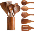 6 PCS Wooden Cooking Utensils Set, Wooden Spoons by KEJJRIUTN