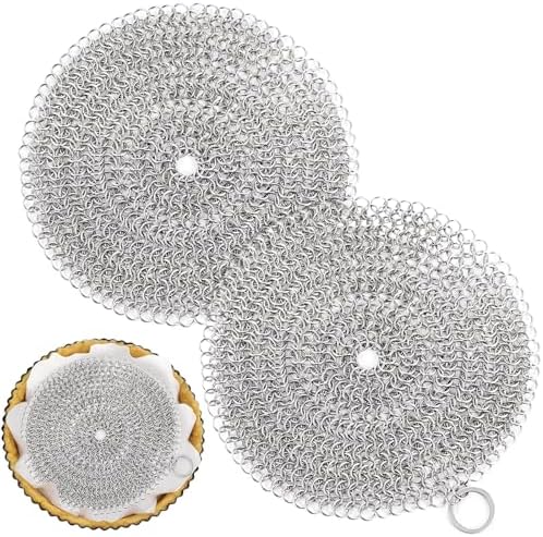 Patelai 2 Pcs Pie Weights Chain, 316 Stainless Steel Baking Tool,8