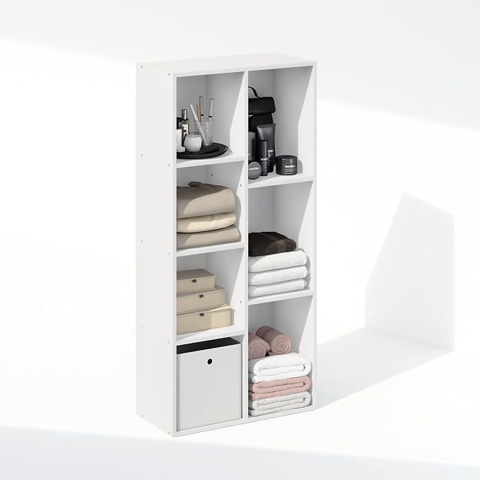 Furinno Reed Closet Organizers and Storage, 7-Cube Closet Organizer, Open Shelf - Image 4