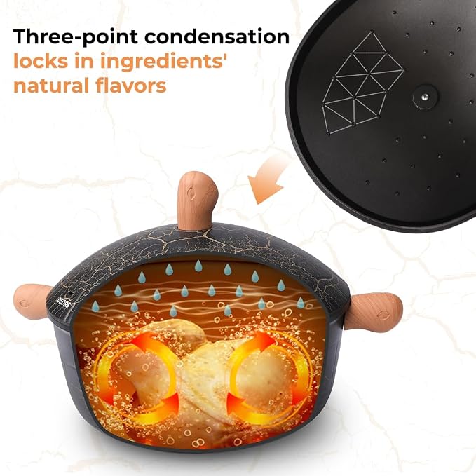 Bionic Turtle Design Nonstick Ceramic Dutch Oven Pot - Image 4