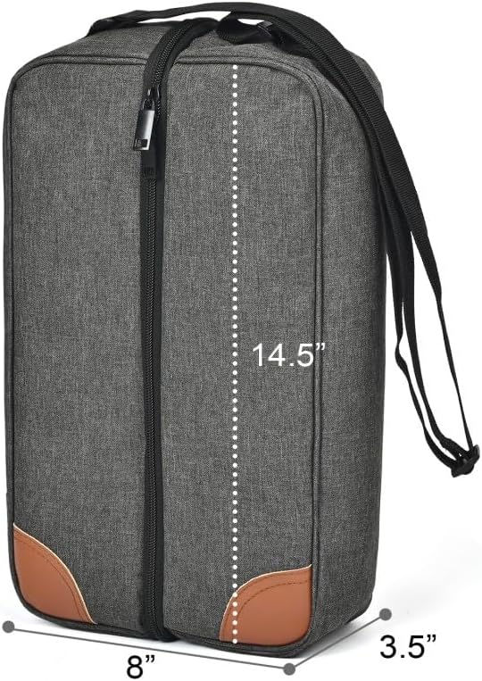 Wine Bag,Insulated Cooler Bag with Wine Glasses Steel Corkscrew Bottle