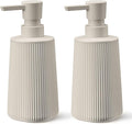 Beige 2 Pack Hand Soap Dispensers Set by zuxzmj