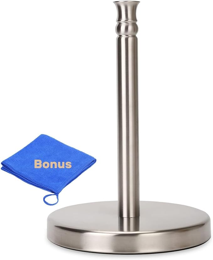 Paper Towel Holder Countertop, Standing Paper Towel Roll Holder by Sfemn