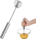 Egg Beater, Hand Easy Whisk Stainless Steel Hand Push Egg Beater Manual Mixer by JLiup