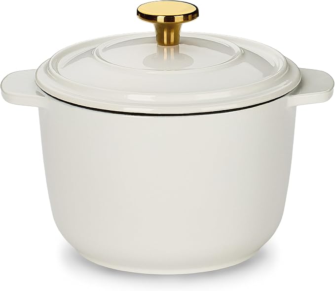 CAROTE 2QT Enameled Cast Iron Dutch Oven Pot by CAROTE