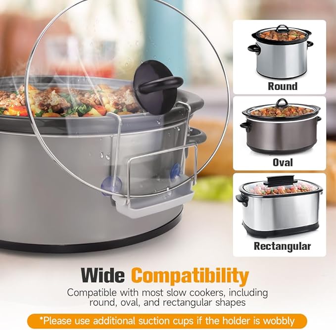 SOPHICO Slow Cooker Lid Holder for Cooking, Hand Free Pot Lid Organizer - Image 5