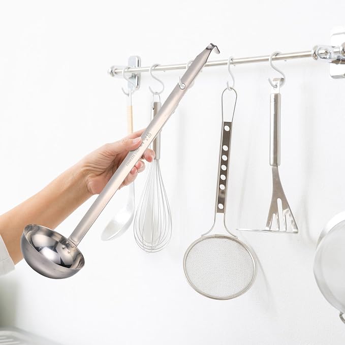 meekoo 1 Pieces Stainless Steel Ladle Soup Handle Ladle - Image 6