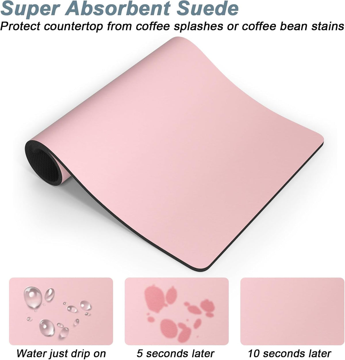 Rnivvi Coffee Mat, 12" x 19" Coffee Bar Mats for Espresso Machine