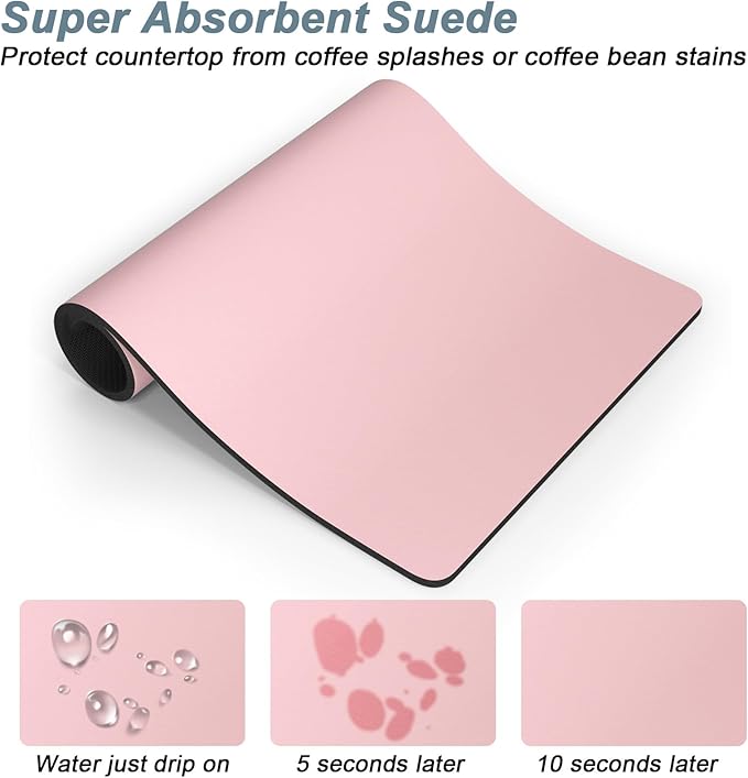 Rnivvi Coffee Mat, Hide Stain Rubber Backed Absorbent Dish Drying Pad - Image 3
