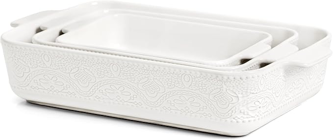 Ceramic Baking Dish Set of 3, Casserole Dishes - Image 8