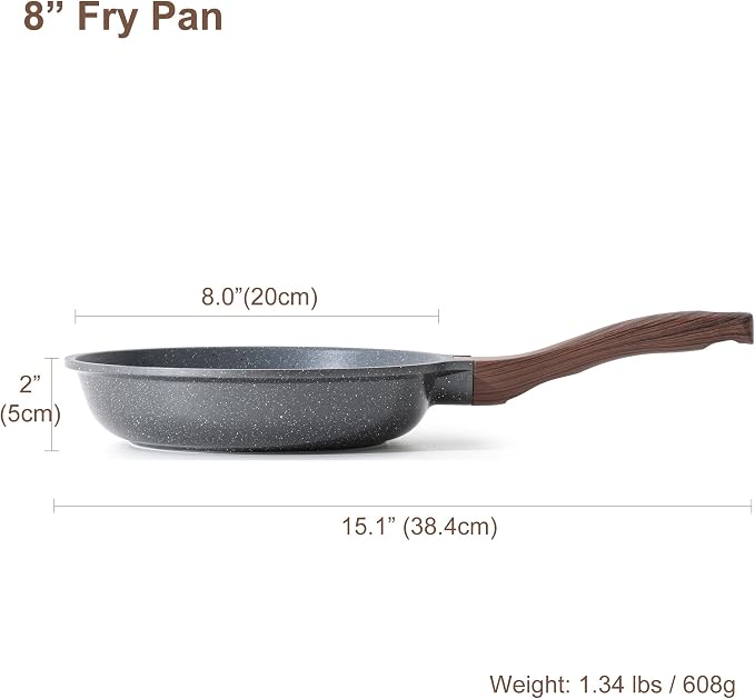 SENSARTE Nonstick Frying Pan Skillet, Swiss Granite Coating Omelette Pan - Image 7
