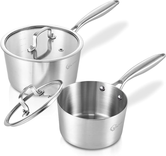 LOLYKITCH Tri-Ply Stainless Steel Saucepan Set by LolyKitch