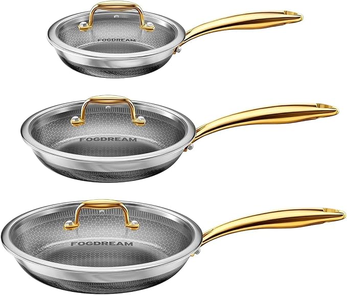 FogDream 8, Honeycomb Hybrid Nonstick Skillet by FogDream