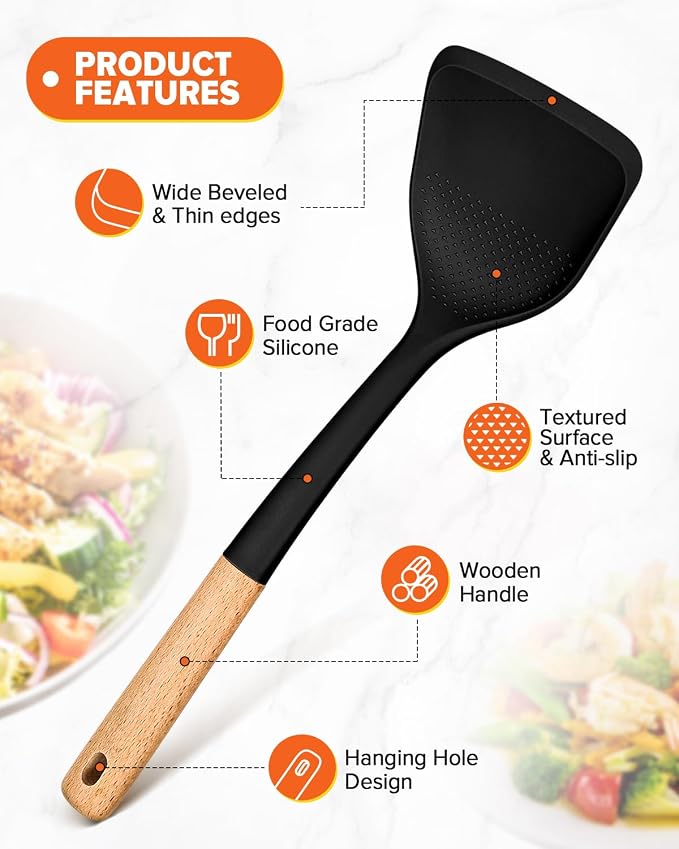 Silicone Cooking Utensils Set, Perfectly Angled - Image 4