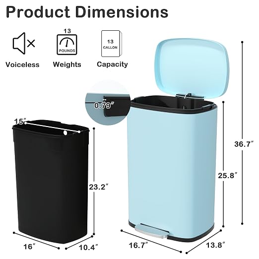 50 Liter / 13 Gallon Kitchen Trash Can - Image 6
