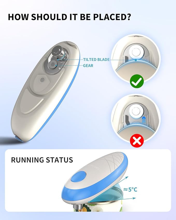 CIRCLE JOY Electric Can Opener, One-Touch Automatic Can Opening - Image 6