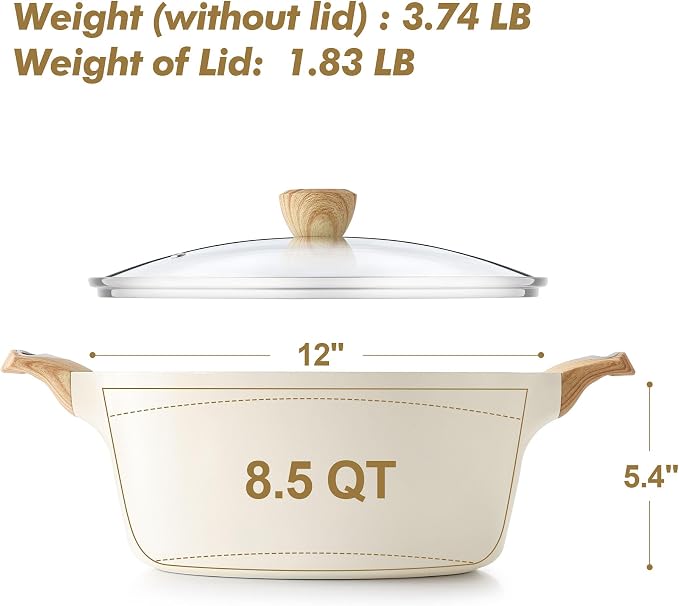 SENSARTE Ceramic Nonstick Stock Pot - Image 2