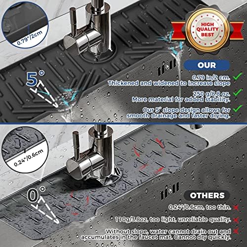18" Kitchen Sink Faucet Splash Guard Plus Size Silicone Sink Faucet