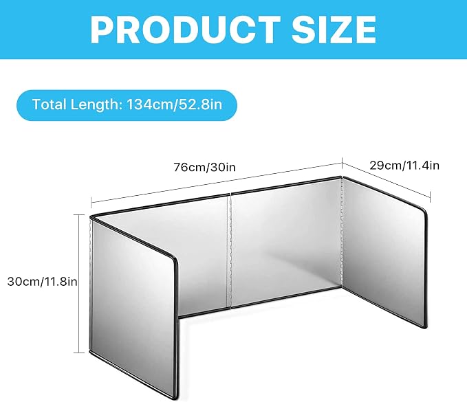 4 Sided Splatter Guard, Foldable Stainless Steel Grease Splatter Screen - Image 2