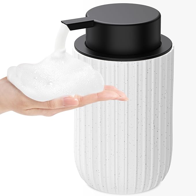 Ceramic Foaming Soap Dispenser, 12 oz Bathroom Foam Hand Soap Dispenser by Dlirho