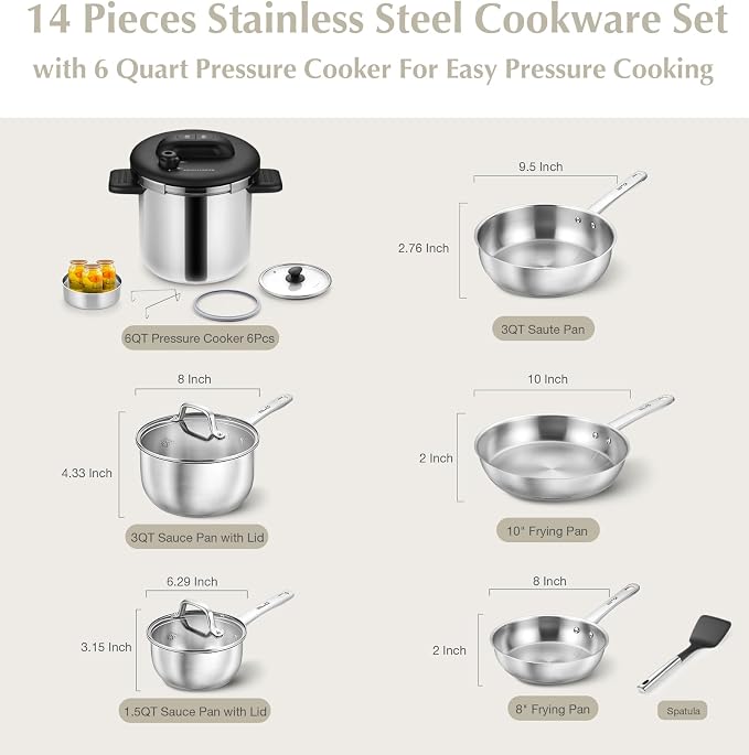 KOCH SYSTEME CS 14 Piece Stainless Steel Cookware Set - Image 2