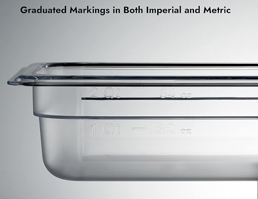CURTA 6-Pack 1/3 Size 2.5" Deep NSF Polycarbonate Food Pans | Dishwasher & - Image 4