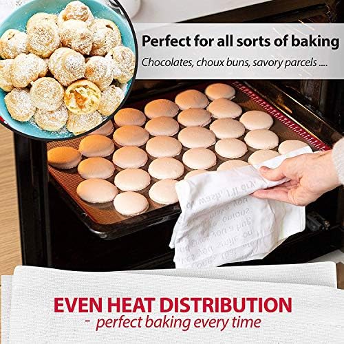 MIU Macaroon Silicone Baking Mat Set, 2 Half and 1 Quarter Sheet