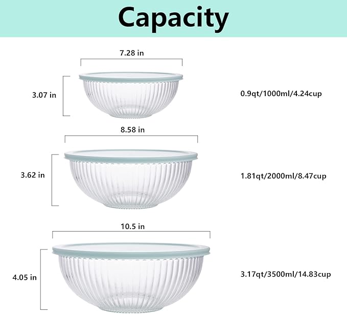 WhiteRhino Glass Mixing Bowls - Image 2