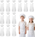 Kids Apron and Chef Hat Set, 24 Pieces Boys Girls Kids Apron by IAGBIBUI