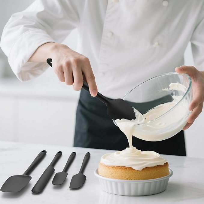 Coukre Silicone Spatula Set of 5, High Temperature Resistant, Food Grade - Image 5