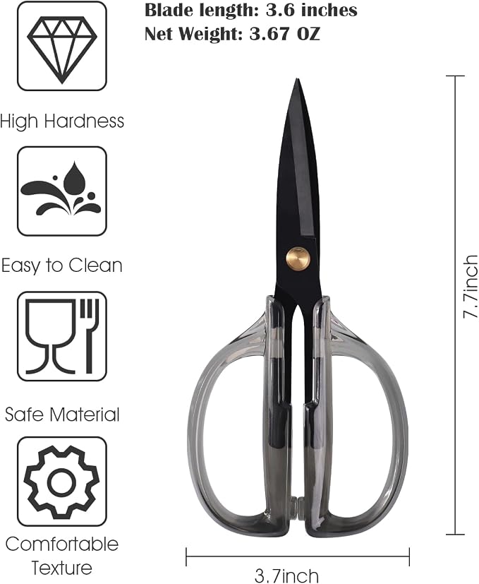 Kitchen Shears Scissors&Sharp Scissors, ARCHIKING 7.7inch Black Titanium Plated - Image 7