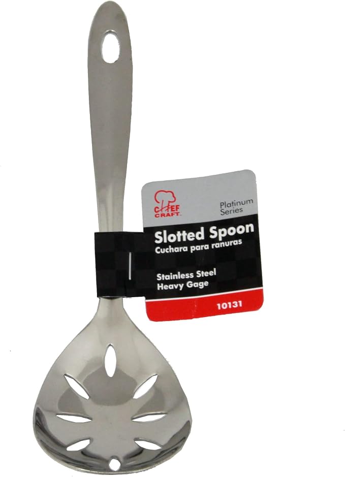Chef Craft Select Slotted Severing Spoon, 9.5 inch, Stainless Steel - Image 2