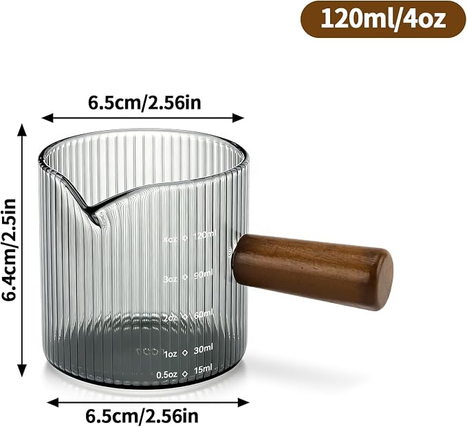 Espresso Measuring Cup 4 Oz, Espresso Glass Cups - Image 2