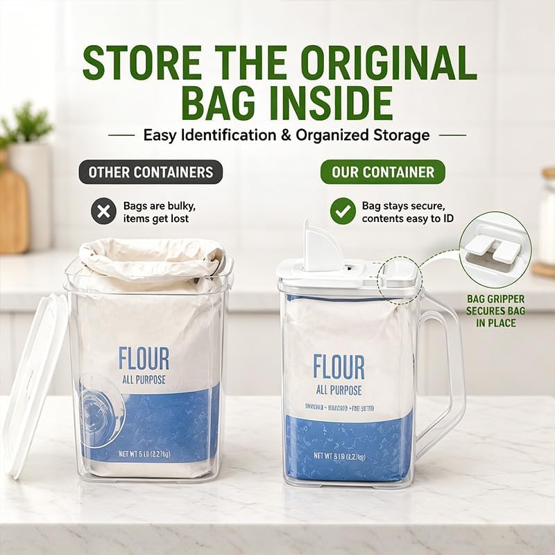 Cereal Containers Storage, Airtight 4 Quart Plastic Pantry Containers