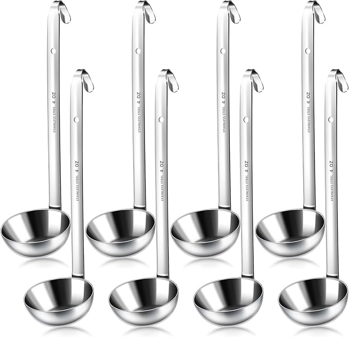 8 PCS Stainless Steel Ladle Soup Handle Ladle by LiveNaturallyLiveBarafat