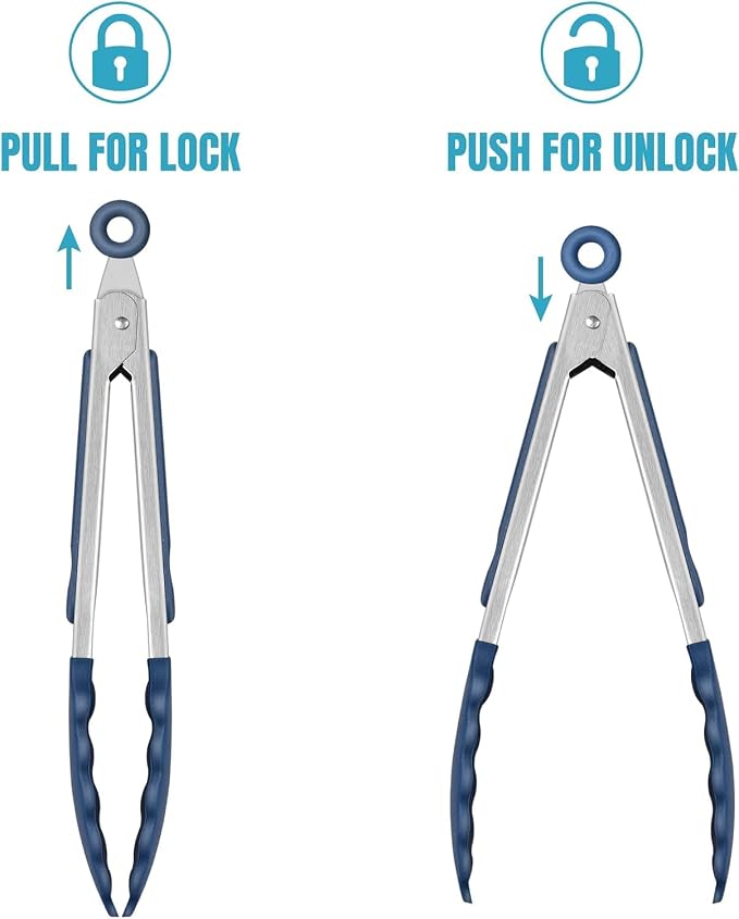 Hotec Mini Silicone Kitchen Tongs - Image 8