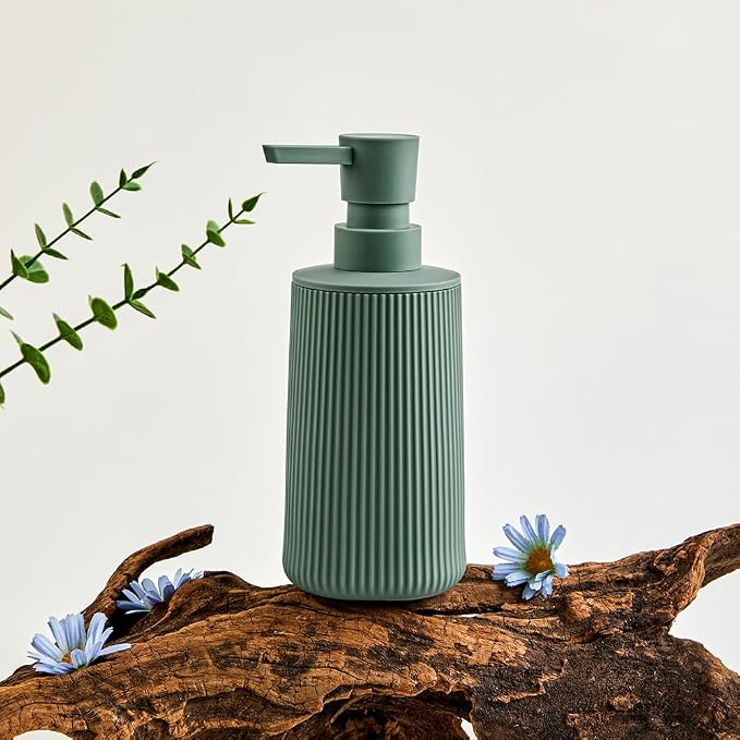 Small Soap Dispenser for Bathroom and Kitchen, Modern Farmhouse Striped Style - Image 5