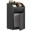YATINEY Trash Cabinet, Freestanding Trash Can Cabinet, Wooden Recycling by Yatiney