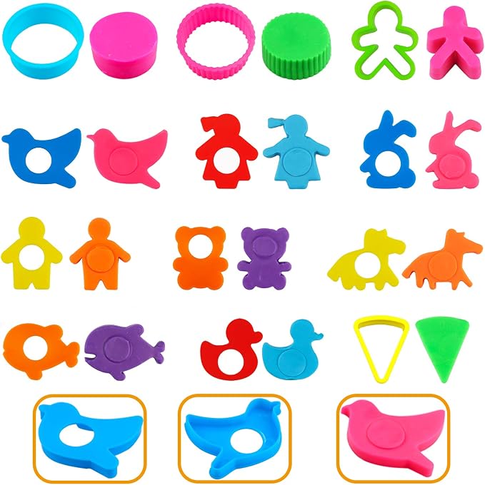 FRIMOONY Plastic Dough Tools for Kids, - Image 5