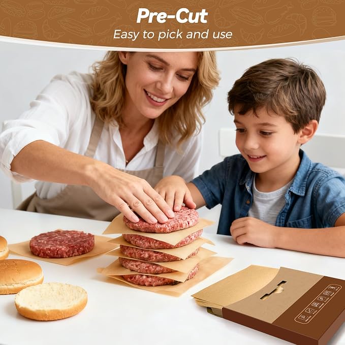 360 Count 6"x 6" Heavy Duty Patty Paper Sheets - Image 3