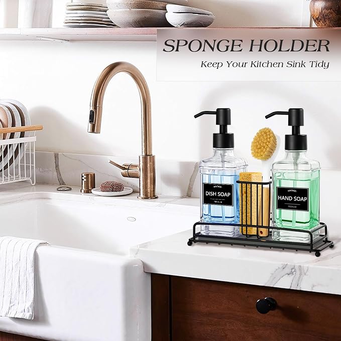 VIMERPA Kitchen Soap Dispenser Set, Kitchen Soap Dispenser - Image 3