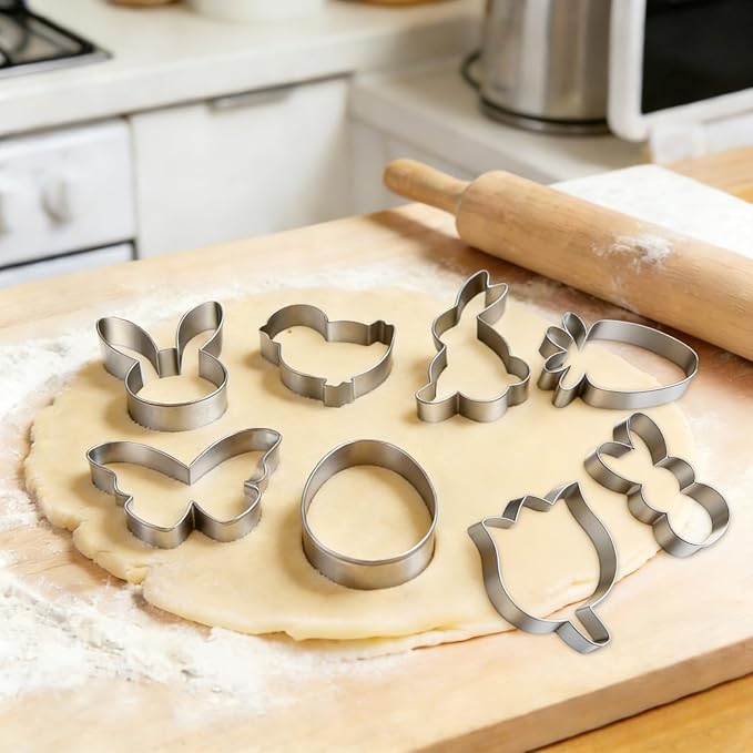 Easter Cookie Cutters Bunny Carrot Tulip Butterfly Chick Egg Biscuit - Image 6